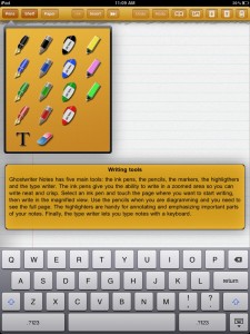 Ghostwriter Notes iPad App screenshot