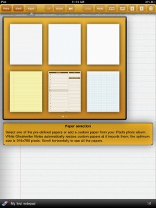 Ghostwriter Notes iPad App screenshot