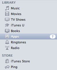 iTunes Applications Sidebar
